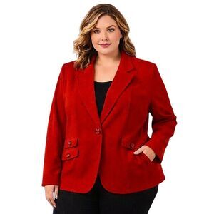 Talbots Blazer Red 18WP Jacket Stretch Wool NWT *